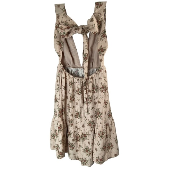 HAUSE OF HARLOW 1960 Floral Linen Blend Dress in Blush Pink with floral print XS - Picture 2 of 6